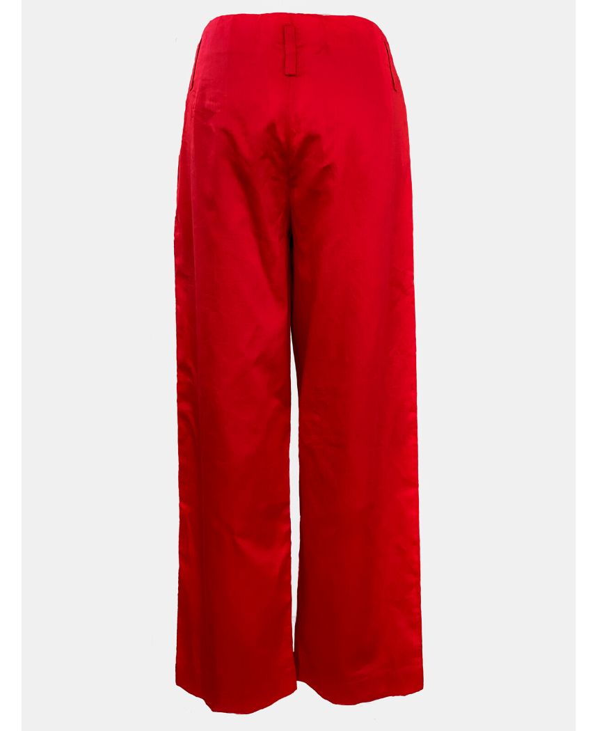 Russet Red Woolen Wide Pants – Thevasa