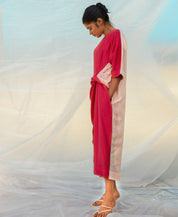 Solid Red Twist Dress