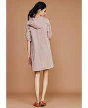 Striped Hooded Dress