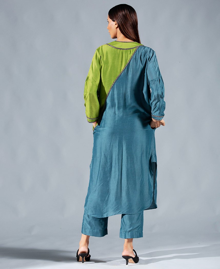 Teal Fern Tunic Set
