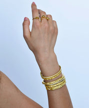 Textured Hexagon Bangle