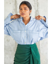 Topstitch Cotton Shirt