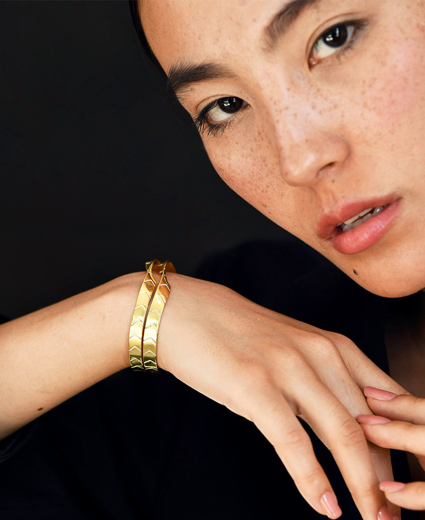 Twisted Chevron Bangle