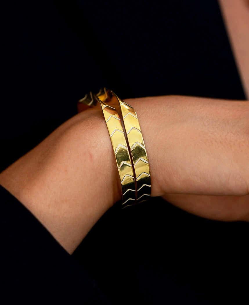 Twisted Chevron Bangle
