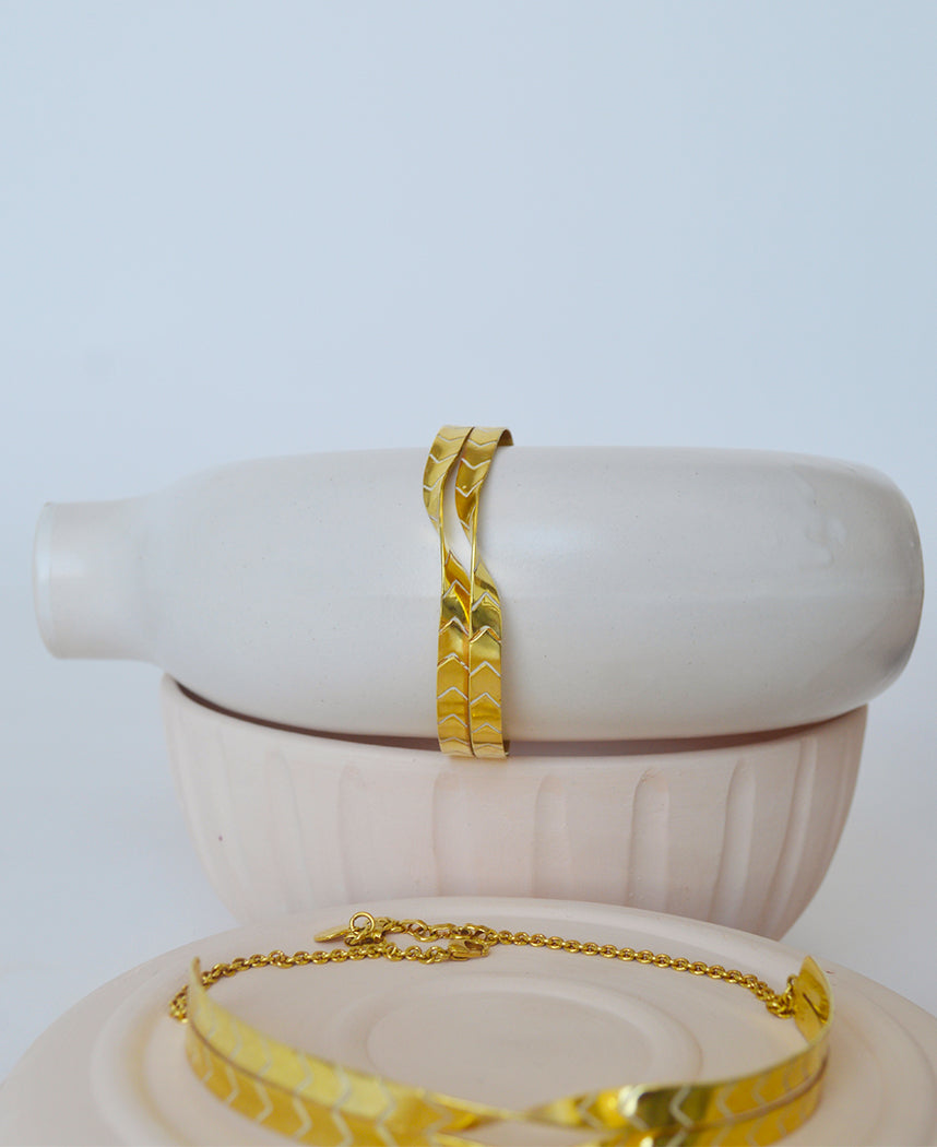 Twisted Chevron Bangle