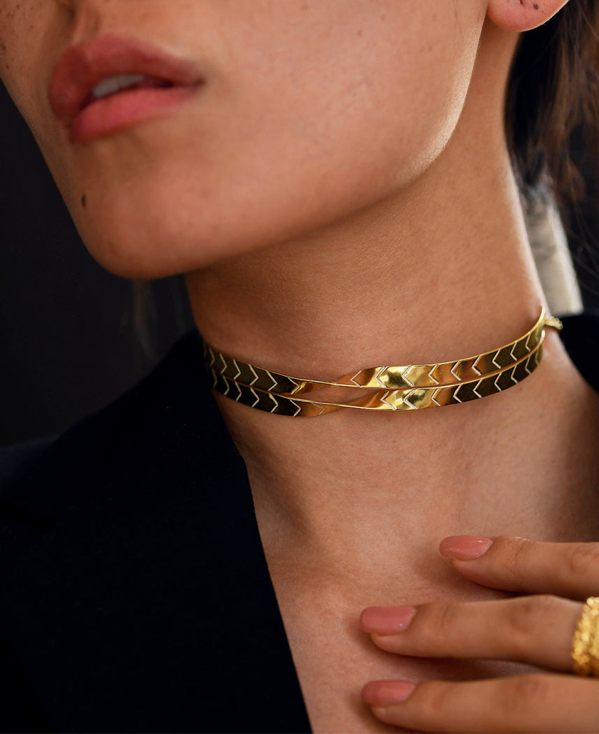 Twisted Chevron Choker