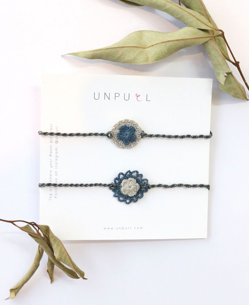 Cool Grey Rakhi Set