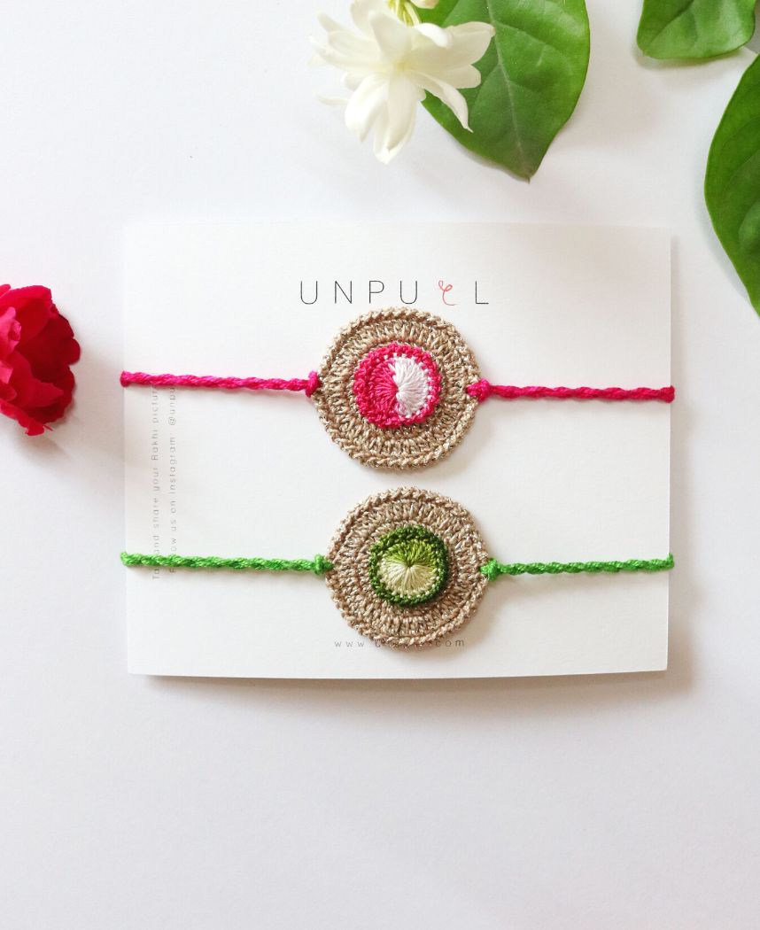 Double Disc Rakhi Set