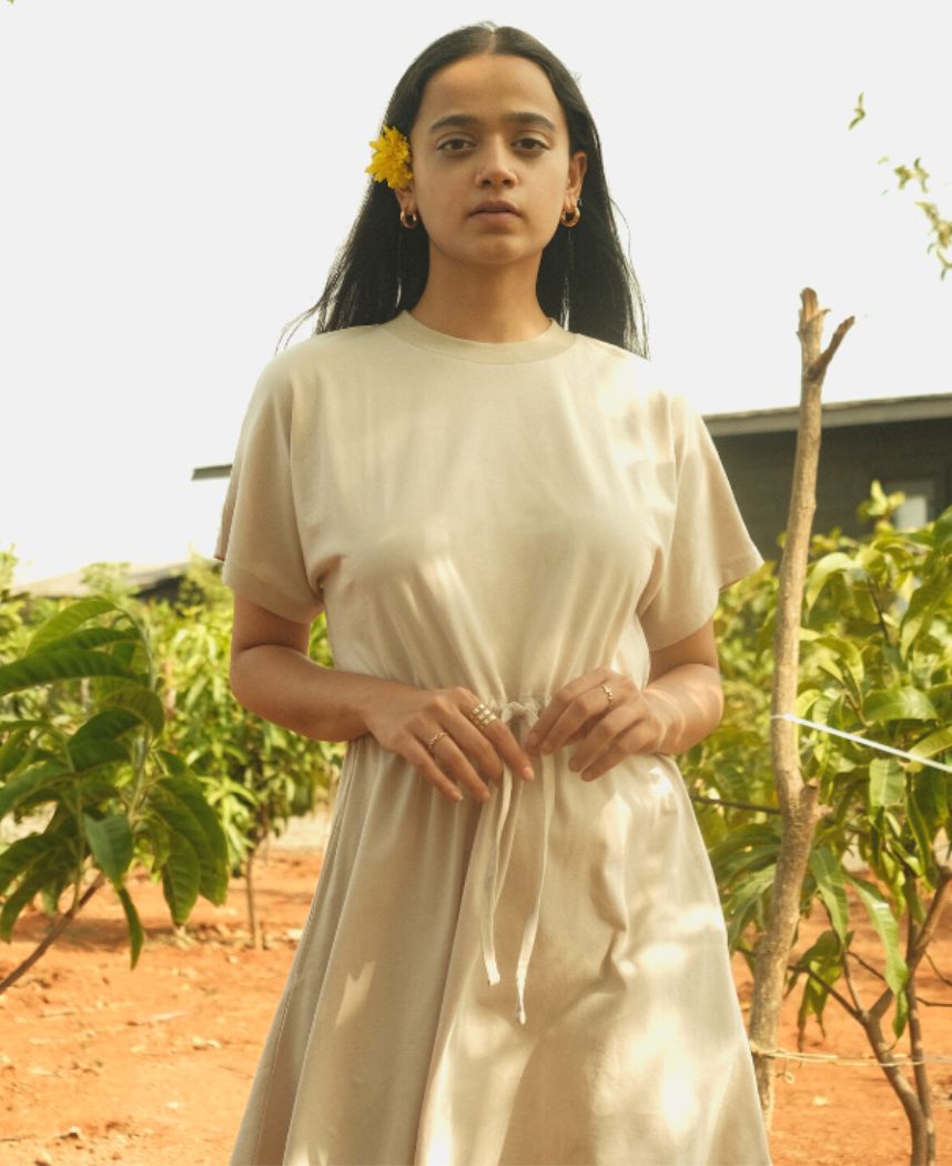 Drawstring Mini Dress